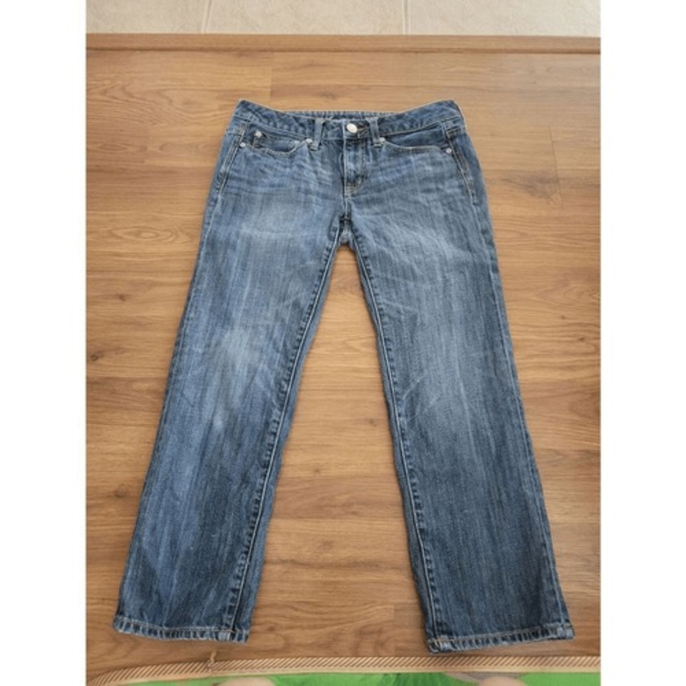 American Eagle Boy Fit Boyfriend Fit Jeans Medium Wash Size 2 Regular - Picture 2 of 8